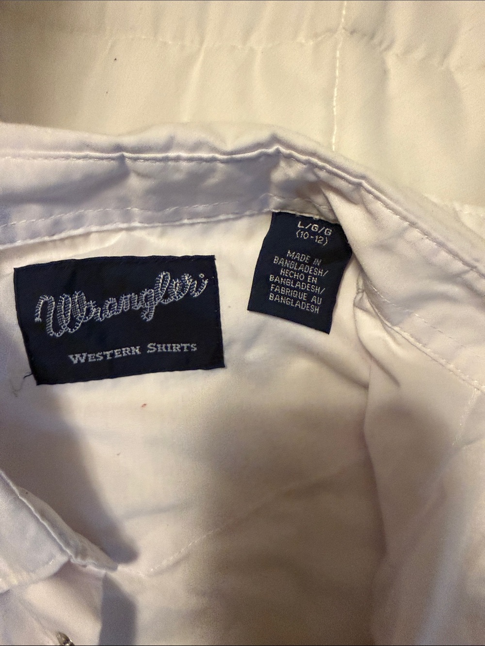 Wrangler White Western Snap Button Shirt - Picture 2 of 4